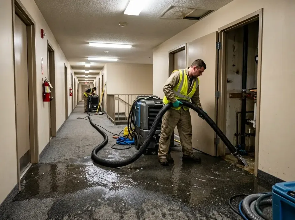 multi-unit-apartment-hallway-f-005 — frequently asked questions, Emergency Burst Pipe Water Extraction & Removal in Pelican…